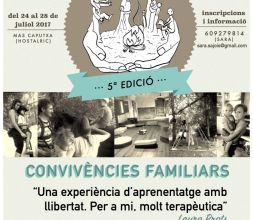 Cartel conVIVENCIASfamiliares de Verano 2017 (catalán)